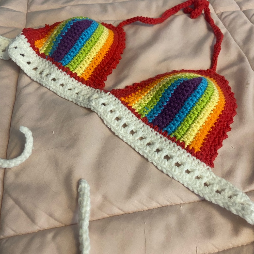 CROCHET PRIDE TOP/BRA - Picture 3 of 3